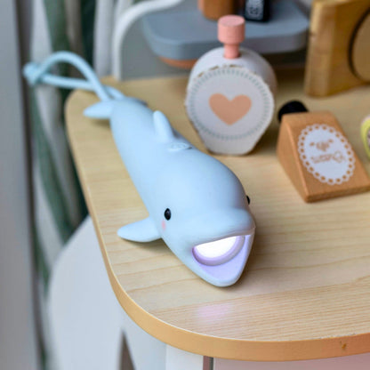 Linterna infantil de silicona Delfín Bubbly