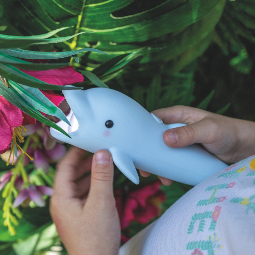 Linterna infantil de silicona Delfín Bubbly