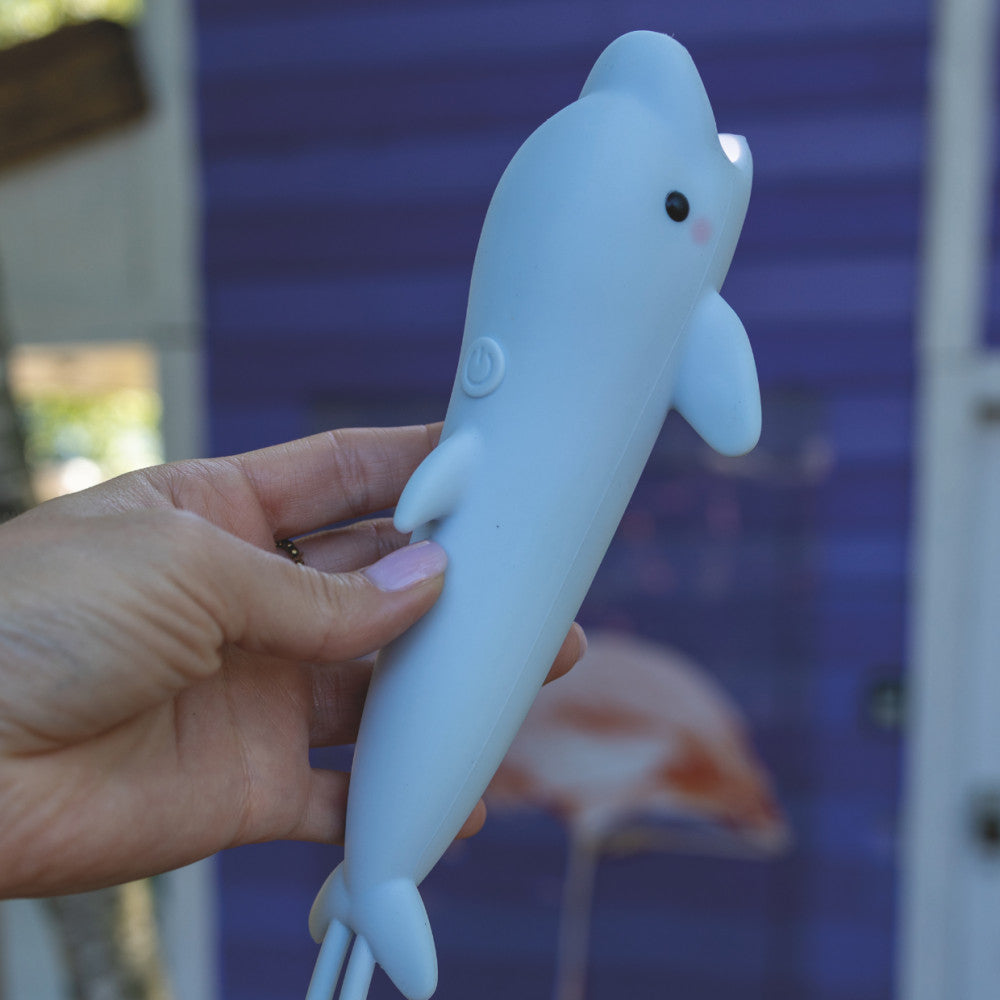 Linterna infantil de silicona Delfín Bubbly