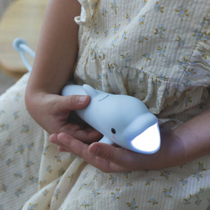 Linterna infantil de silicona Delfín Bubbly