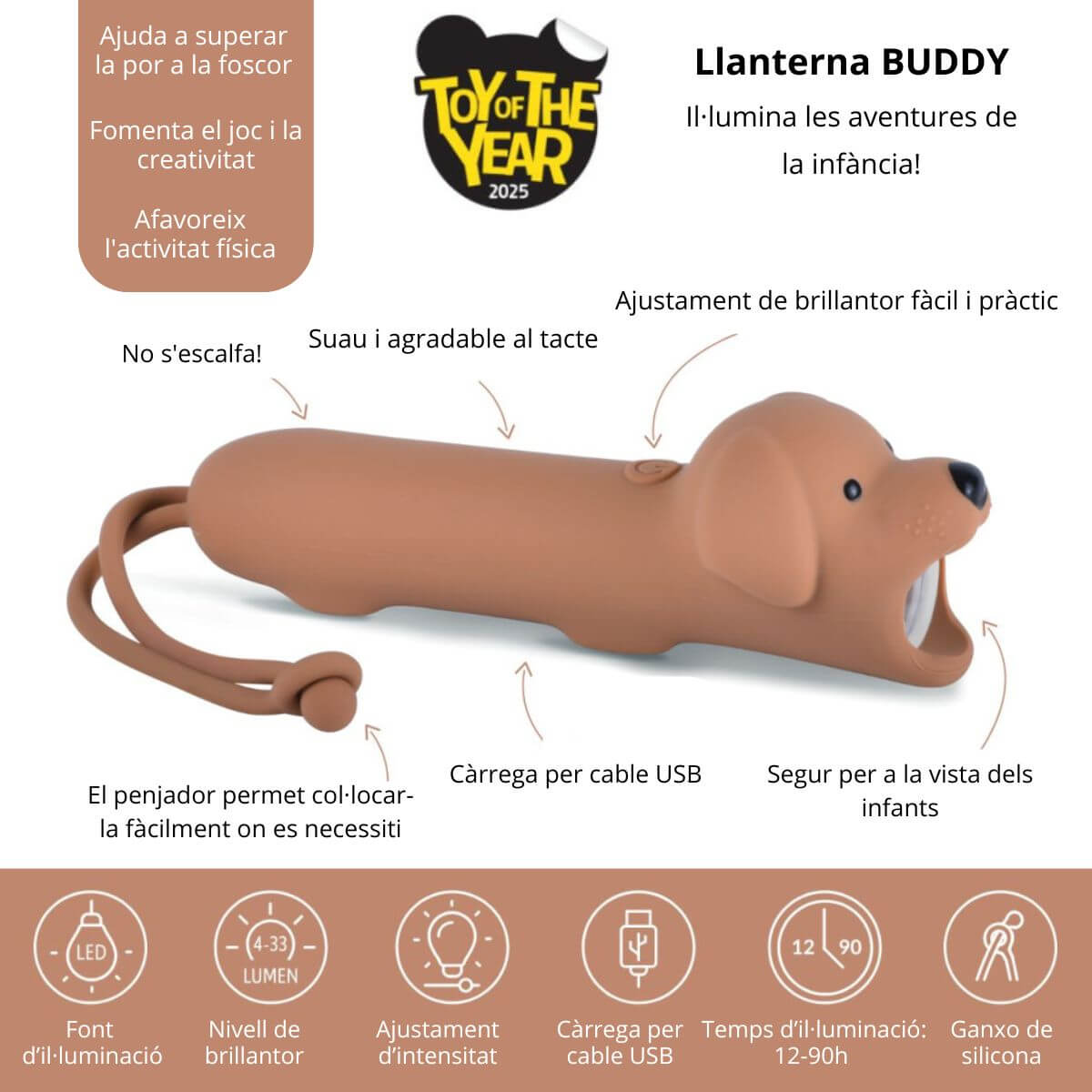 Linterna infantil de silicona Buddy