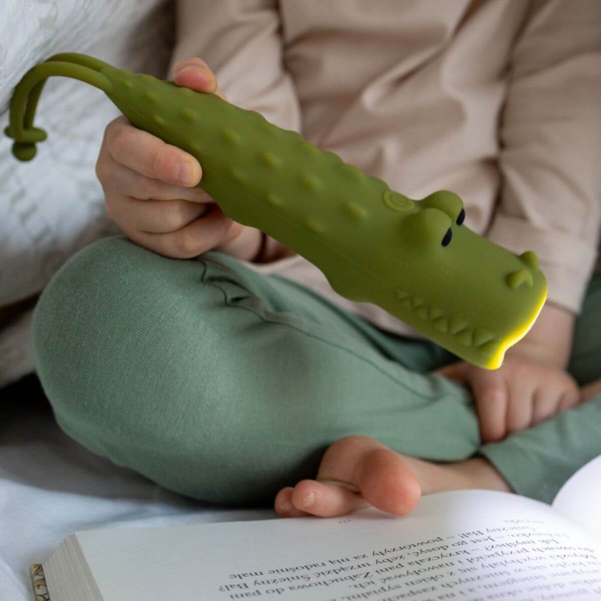 Linterna infantil de silicona Croco