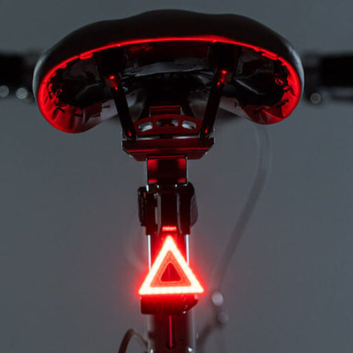 Luz LED trasera para bicicletas Brightz encendida de color rojo