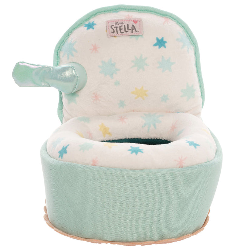 detalle de la cisterna del orinal de juguete Love Stella con sonido real
