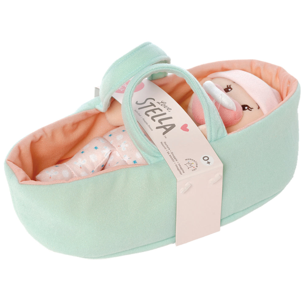 set mi primera muñeca Peach Love Stella con capazo Manhattan Toy

