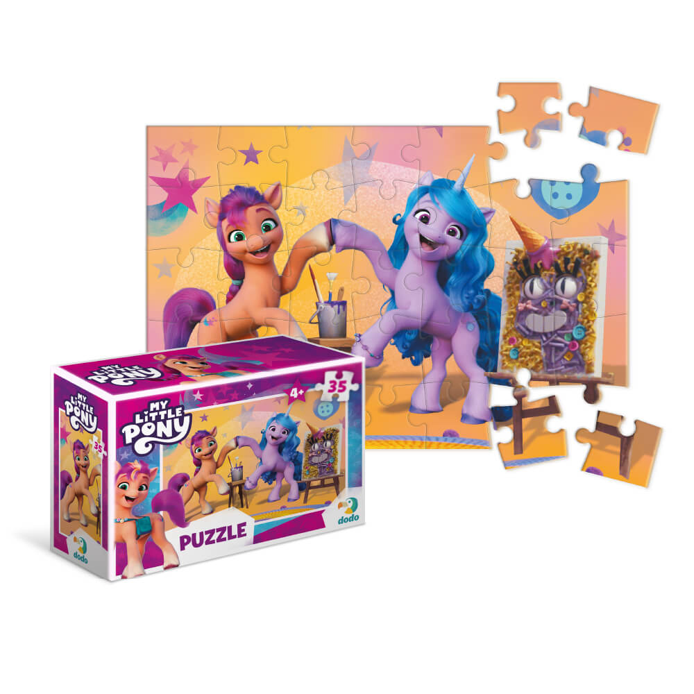 Caja y Mini Puzzle My Little Pony Amigas de 30 piezas de Dodo