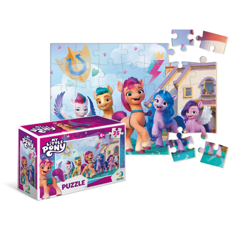 Caja y mini puzzle My Little Pony Juntas de 35 piezas de Dodo
