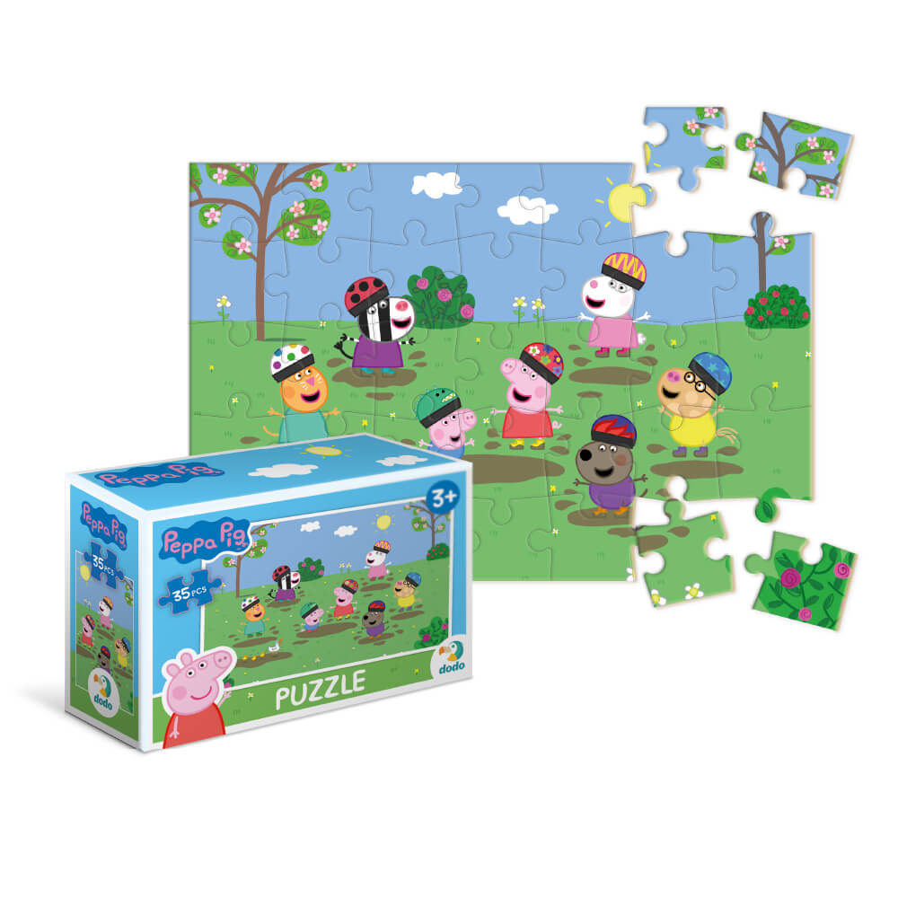 Mini puzzle Peppa Pig - Saltant al fang