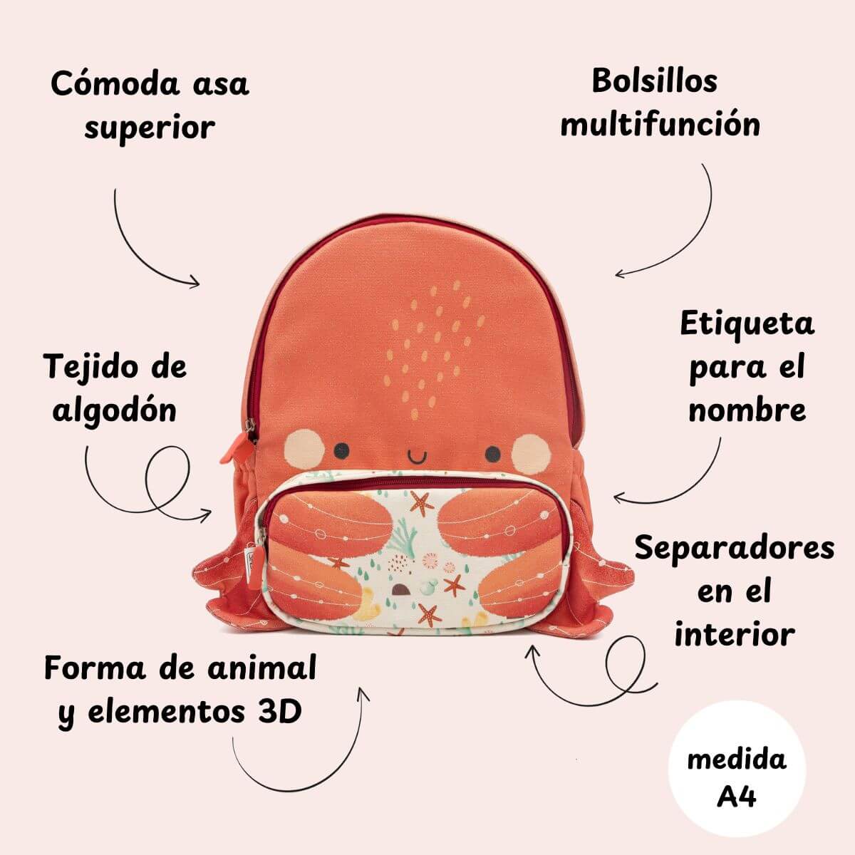 Motxilla Escolar Infantil Pop (A4)