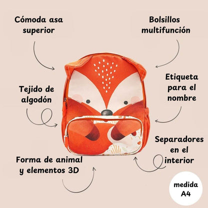 Mochila Infantil A4 - Crunchy el Zorro