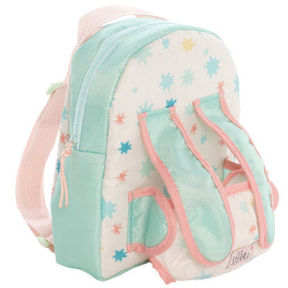 detalle del portabebés de velcro frontal de la mochila Love Stella para muñecas
