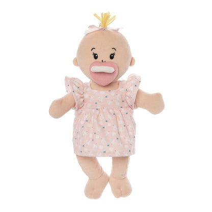 set muñeca Peach Love Stella con mechón rubio vestido y chupete Manhattan Toy


