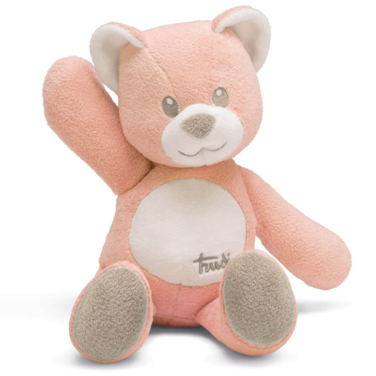 Oso de peluche de color rosa de talla M para bebés recién nacidos de la marca italiana Trudi