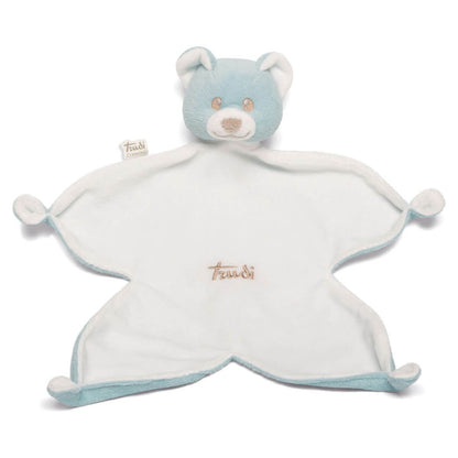 Doudou oso azul para bebé extendido, vista frontal, Trudi
