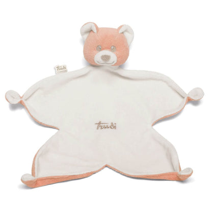 Doudou oso rosa para bebé extendido, vista frontal, Trudi