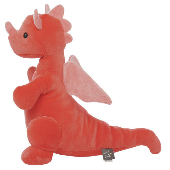 detalle de alas y cuernos del peluche dragón Salsa rojo Manhattan Toy
