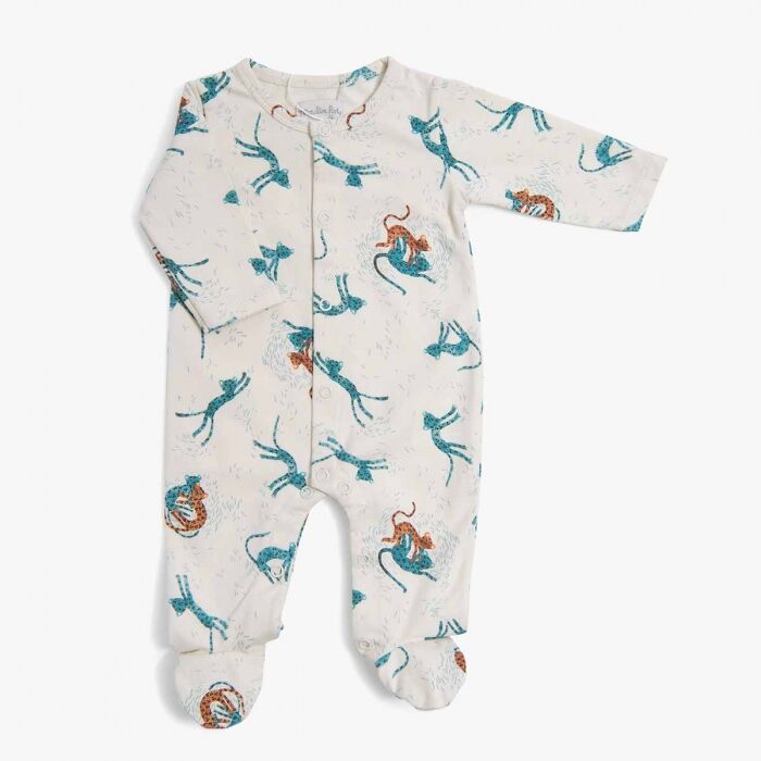 pijama de algodón para bebé de 0 a 12 meses de Moulin Roty de la colección Baobab