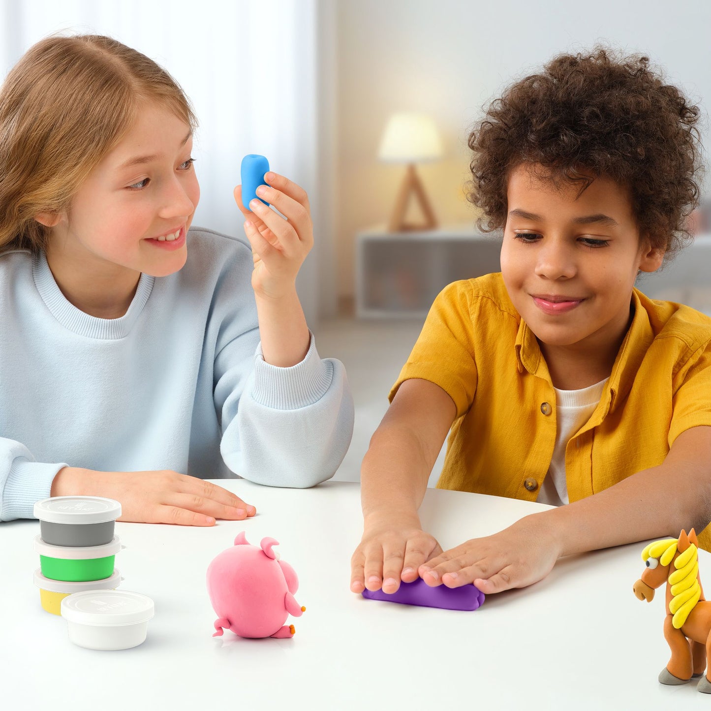 Plastilina interactiva Cerdito (3 botes)