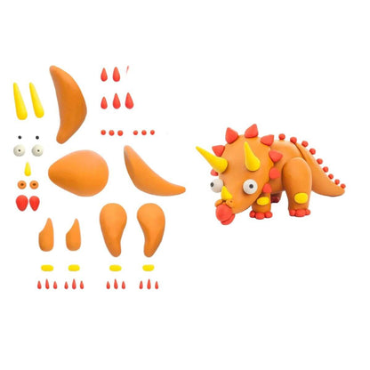 app con vídeo tutoriales de plastilina interactiva triceratops Hey Clay 3 botes