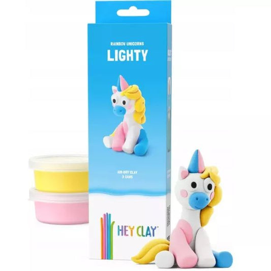 plastilina interactiva unicornio Lighty Hey Clay 3 botes