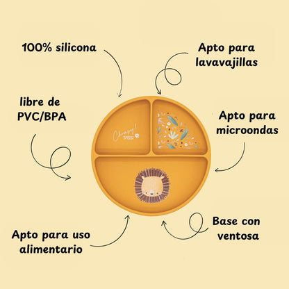 Plato de silicona - Chompy el León