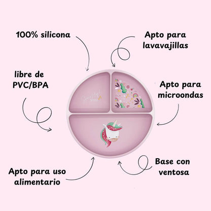 Plato de silicona - Sparkly el Unicornio