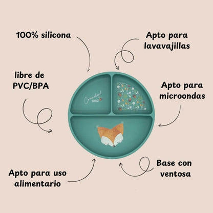 Plato de silicona - Crunchy el Zorro