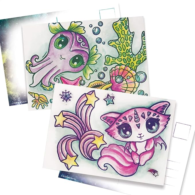 Set de postales de acuarela Nebulous Stars Mascotas para niñas a partir de 6 años