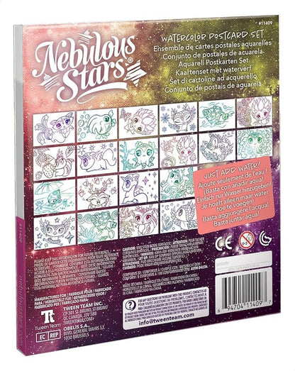 Packaging del Set de postales de acuarela Nebulous Stars Mascotas