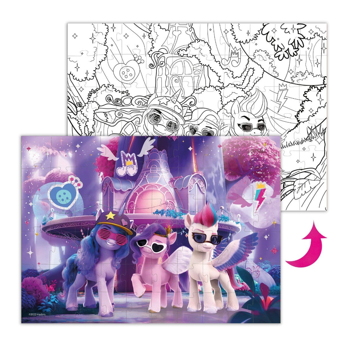 Puzzle de dos caras para colorear My Little Pony Fashion (60 piezas) de Dodo