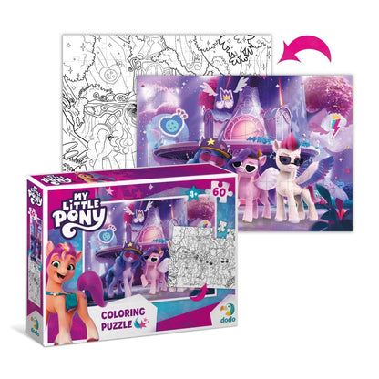 Caja del Puzzle 2 en 1 para colorear My Little Pony Fashion (60 piezas) para niños a partir de 4 años