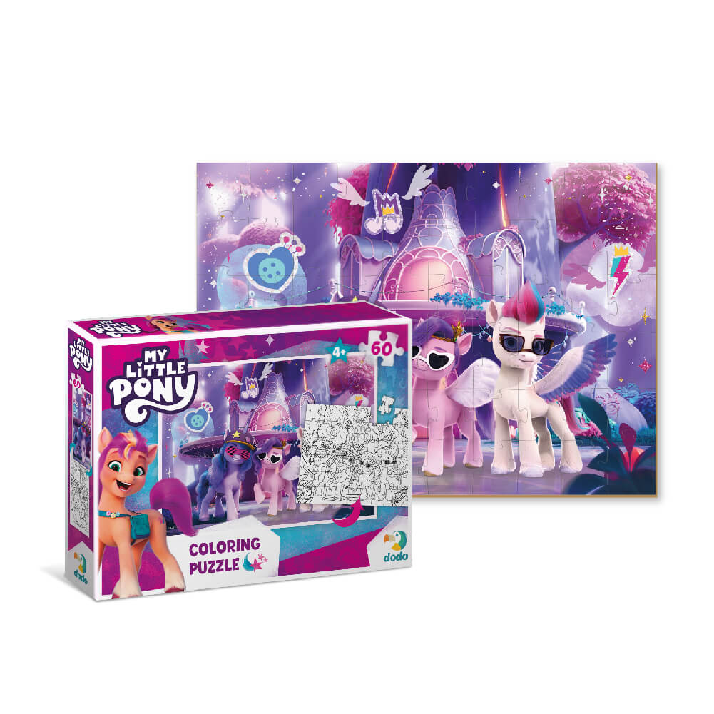Puzzle 2 en 1 para colorear My Little Pony Fashion (60 piezas) de Dodo para montar y pintar