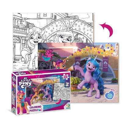 Caja del Puzzle 2 en 1 para colorear My Little Pony Amigas (30 piezas) de Dodo