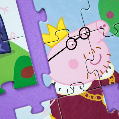 detalle de Puzzle 2 en 1 para colorear Peppa Pig Banquete real (60 piezas) 
