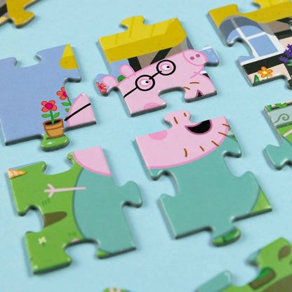 Grosor de las piezas del Puzzle 2 en 1 para colorear Peppa Pig Saltando en el barro (60 piezas) 