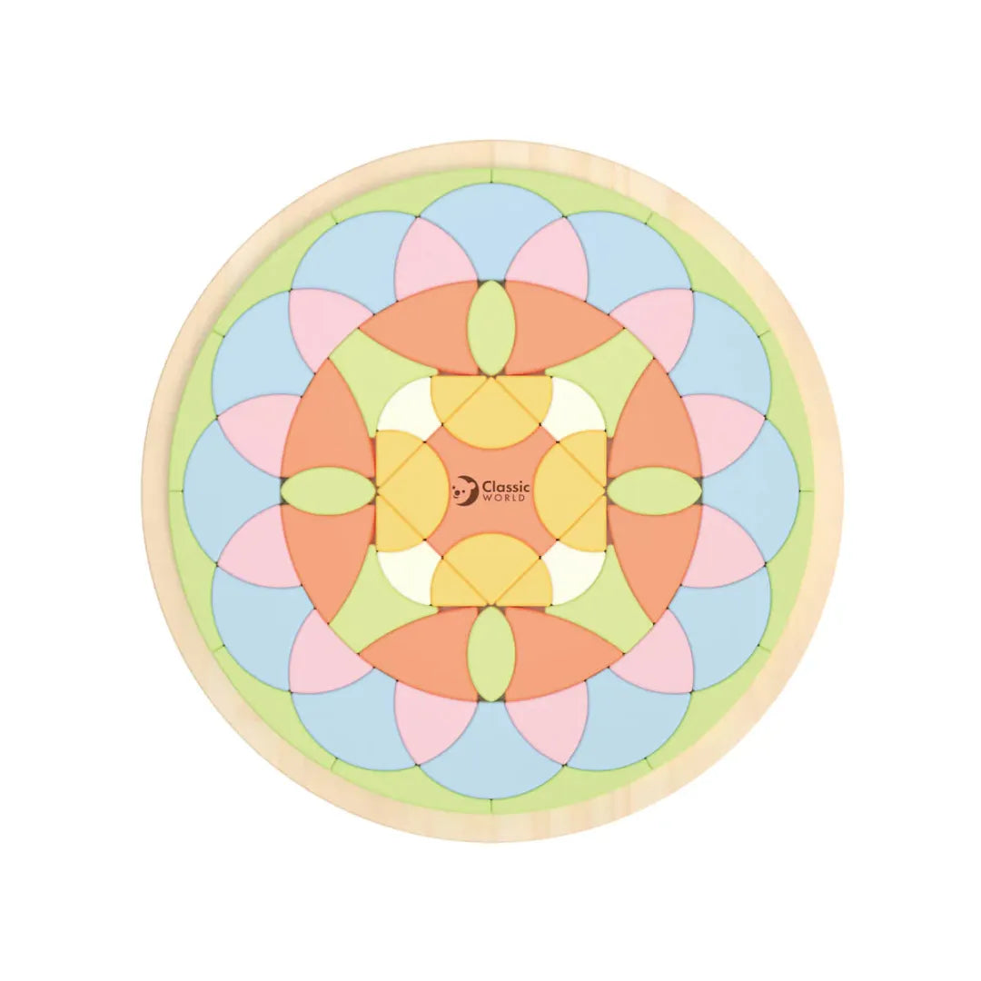 Puzzle de madera Mandala pastel de Classic World