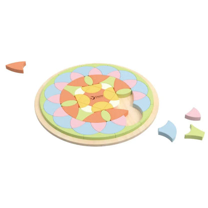 Puzzle de madera mandala pastel de Classic World