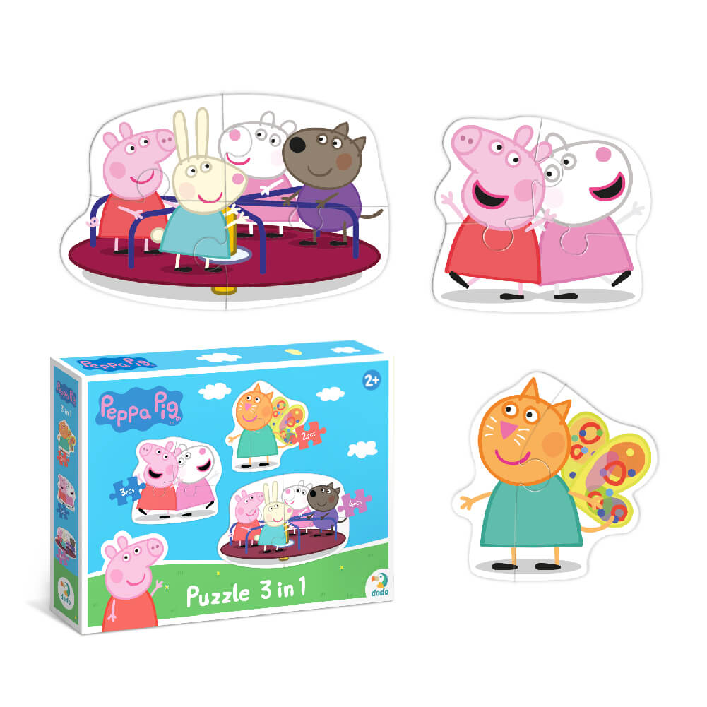 Puzzles evolutivos y caja Peppa Pig Amigos de Dodo