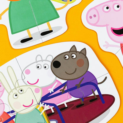 3 puzzles con distinta dificultad de Peppa Pig para niños de 2 años