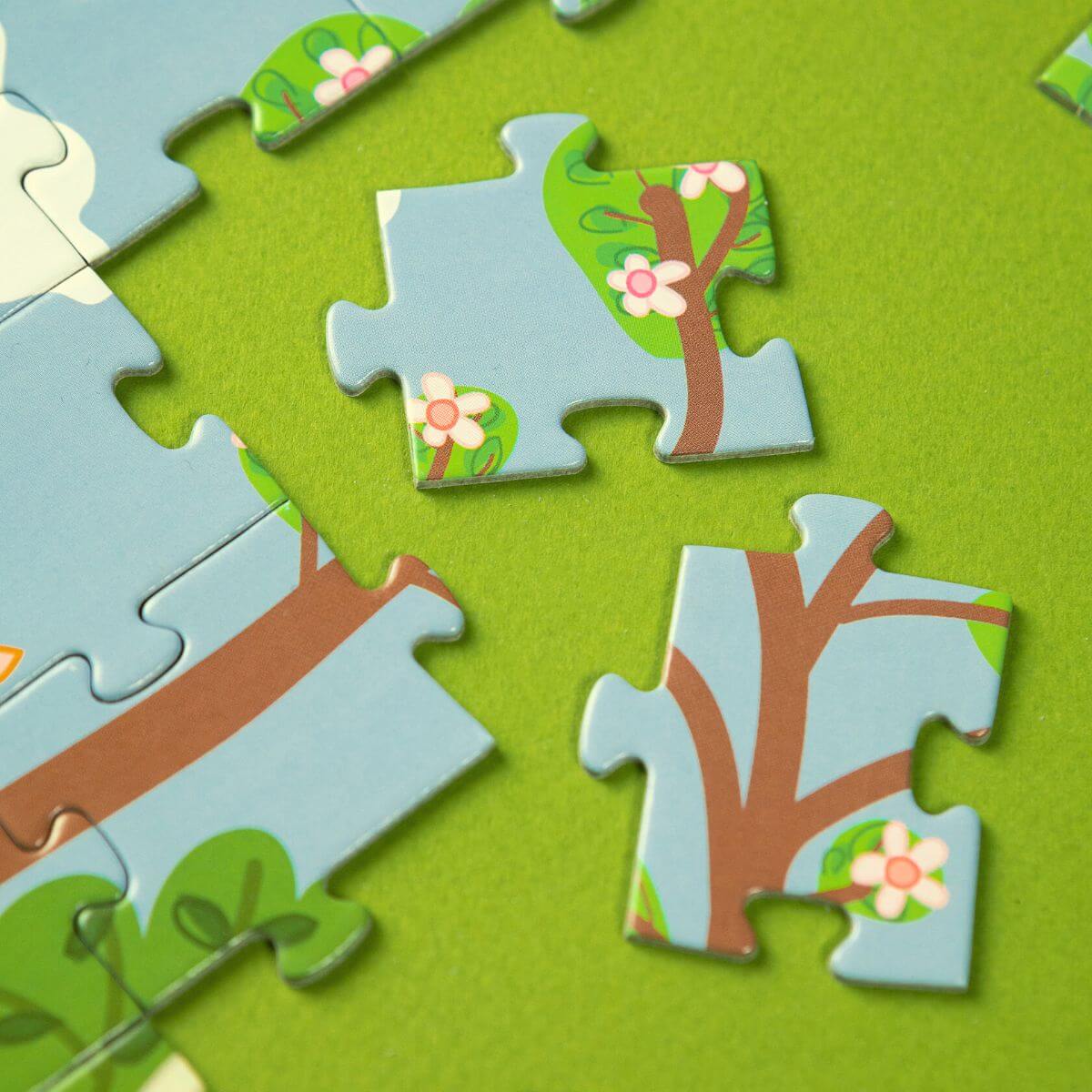 Piezas del puzzle Peppa Pig Amigos saltando en el barro de 60 piezas para niños a partir de 4 años