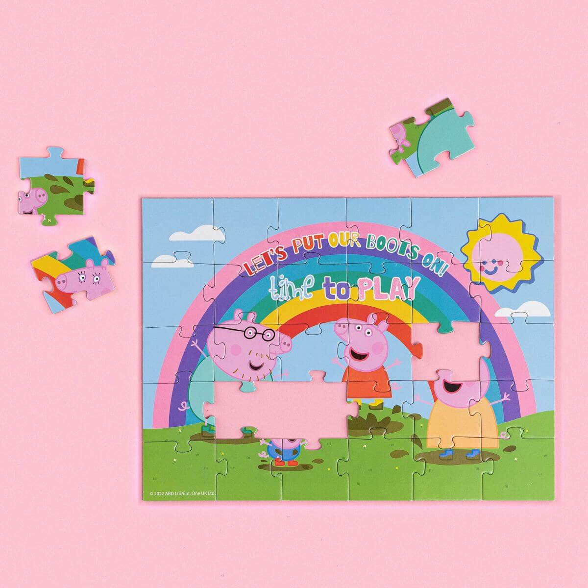 Piezas del Puzzle Peppa Pig Arcoíris (30 piezas) de Dodo para niños y niñas a partir de 3 años