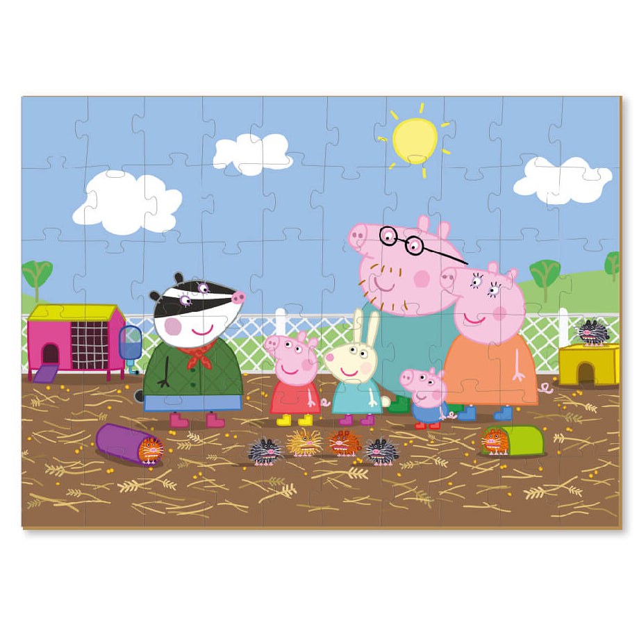 puzzle Peppa Pig con George Pig montado 60 piezas Dodo