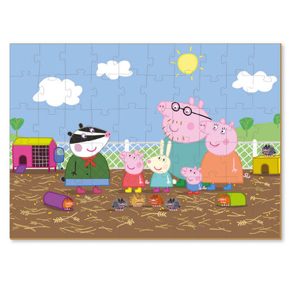 puzzle Peppa Pig con George Pig montado 60 piezas Dodo