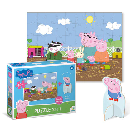 figura de cartón de Geroge Pig del puzzle Peppa Pig de Dodo