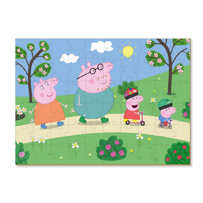 puzzle Peppa Pig con Papa Pig montado 60 piezas Dodo