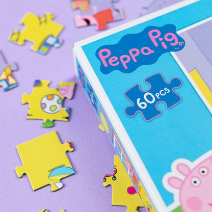 Detalle de la caja del puzzle Peppa Pig Habitación (60 piezas) de Dodo para niños a partir de 4 años