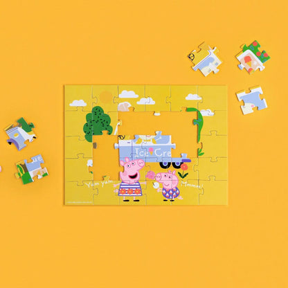 Detalle de la imagen y piezas del Puzzle Peppa Pig Helados (30 piezas) de Dodo para niños de 3 años