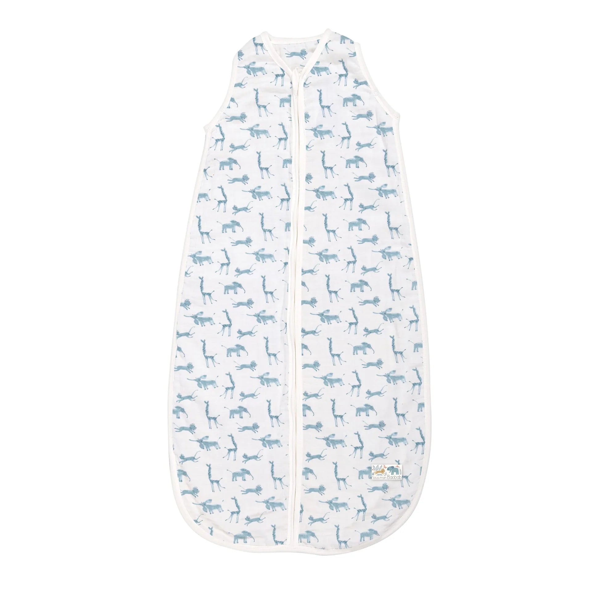 saco de bebé de muselina de algodón con motivo de animales acuarela de Moulin Roty