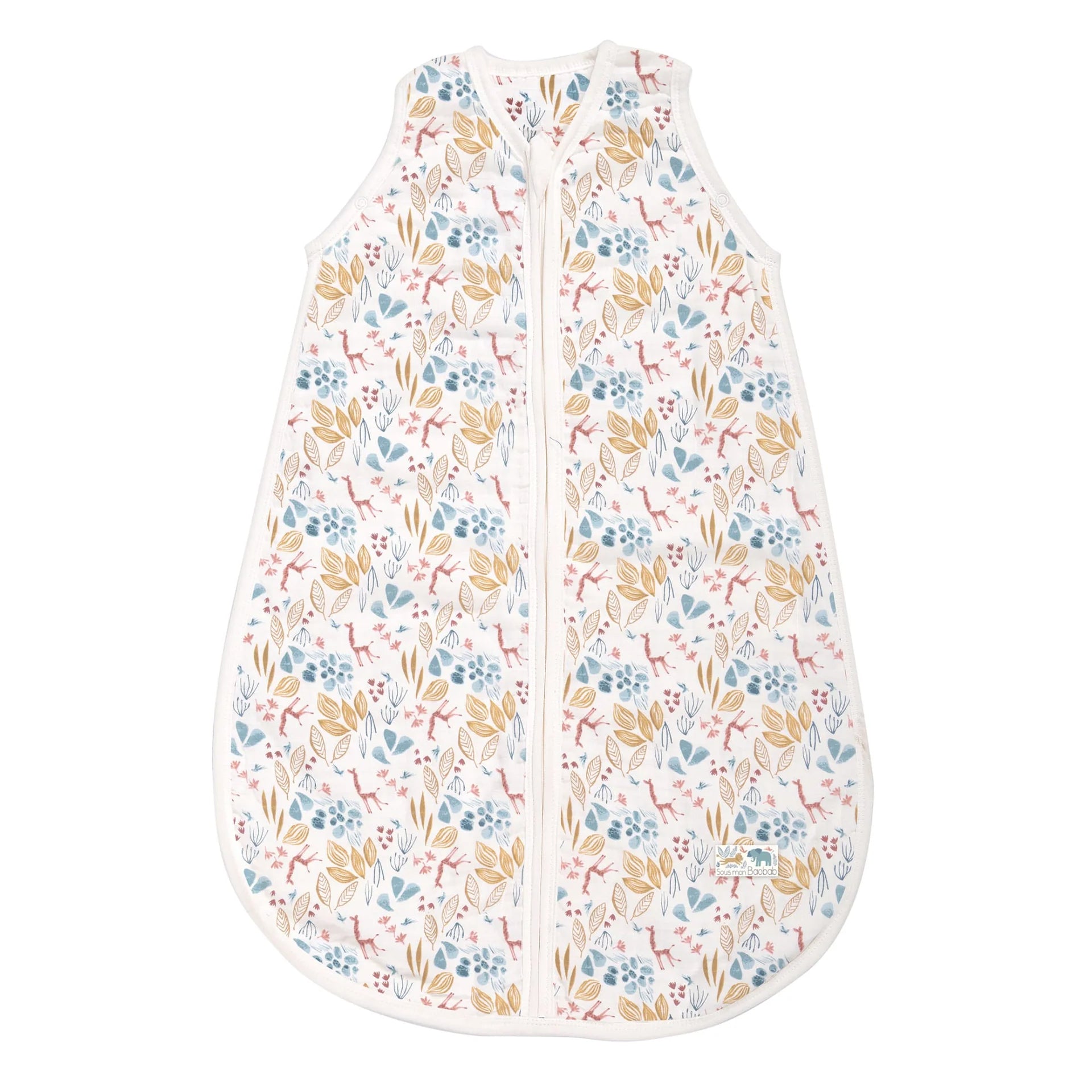saco de dormir de verano Moulin Roty motivo flores para bebés de 0 a 24 meses

