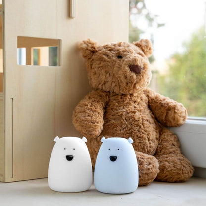 Set de 2 Mini Llums Ós Blanc & Blau Àrtic